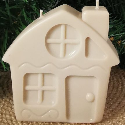 Vela en Forma de Casa Navideña | 10 cm | Decoración de Hogar
